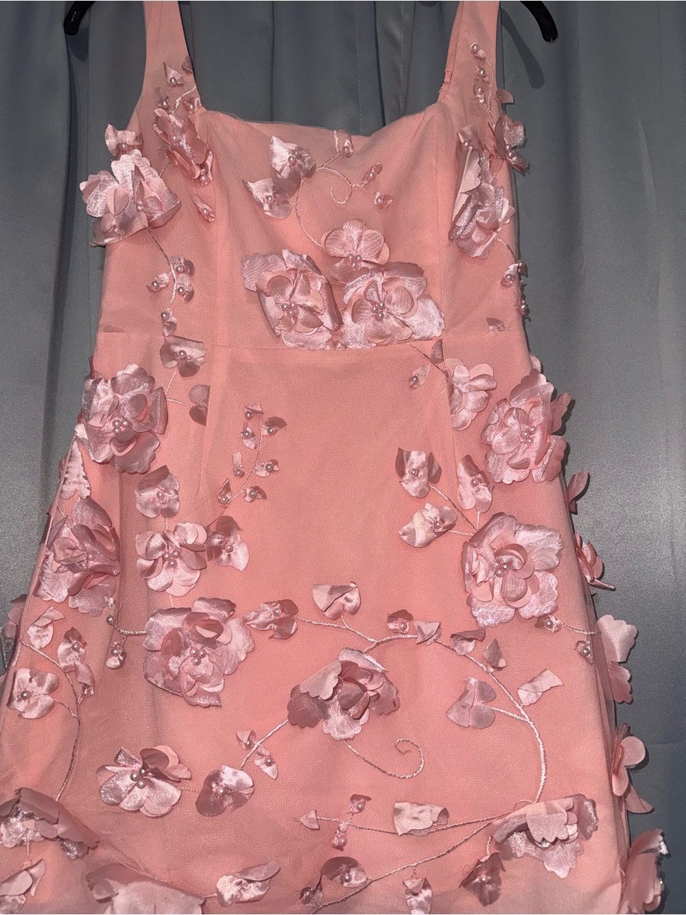 Vici Pink Floral Appliqué Mini Dress - Picture 4 of 6